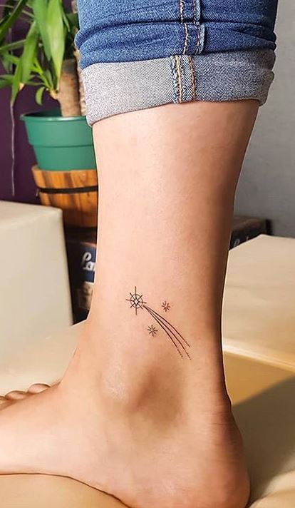 Waterproof Temporary Tattoo Sticker Small Size Meteor Shower Moon Line Ins  Crown Earth Flash Tatoo Fake Tatto for Kids Women Men  AliExpress