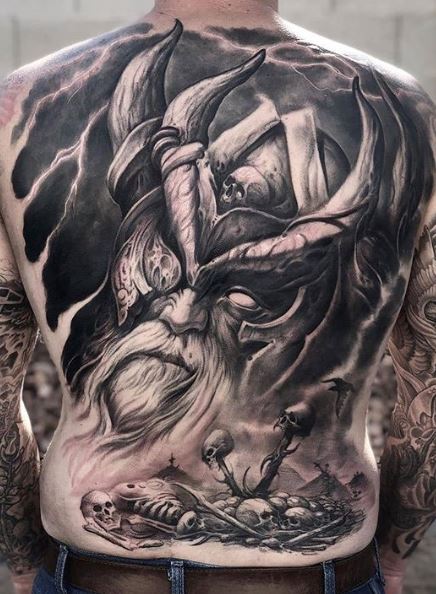 Full Back Tattoo NYC Tattoo Artist Henry Anglas Tattoo