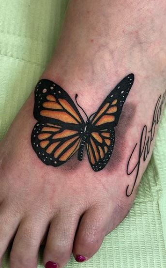 74 Delightful Butterfly Tattoos On Foot  Tattoo Designs  TattoosBagcom