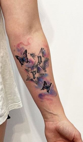 Tattoo Photo 8 Stars  Flowers