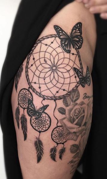Butterfly Dreamcatcher Back Tattoo  Tattoo Ideas and Inspiration  Dreamcatcher  tattoo Tattoos Back tattoo