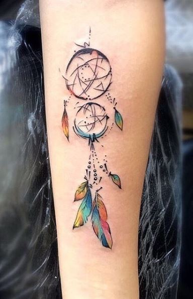 Victorious Tattoo  Nice wee black and grey compass dreamcatcher feathers  and map design done on Jodie done by Vitor  Facebook