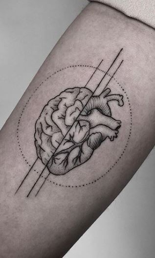 anatomical heart tattoo  Google Search  Brain tattoo Anatomical heart  tattoo Sleeve tattoos