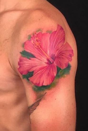 photo tattoo hibiscus 29112018 002  flower hibiscus tattoo drawing   tattoovaluenet  tattoovaluenet