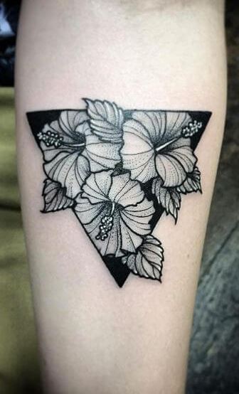 Black Hibiscus Tattoo - Tattoos Designs