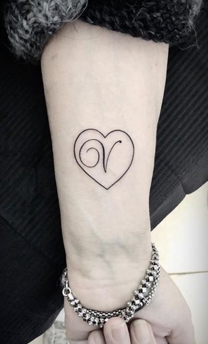 Simstrudel  Heart Initial Tattoo Set Id like to dedicate this