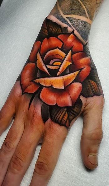 Orange Rose  Angry Monkey Tattoo