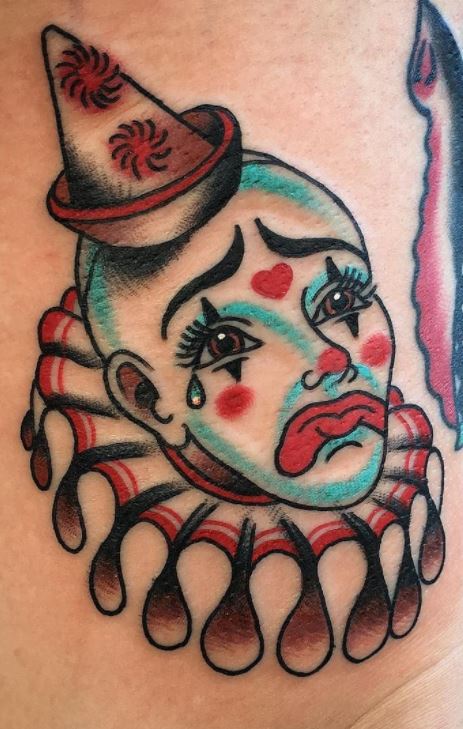 Sad Clown Tattoos.