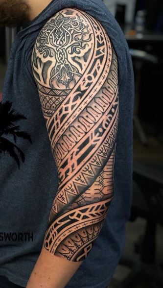 90 Tribal Sleeve Tattoos For Men  Manly Arm Design Ideas