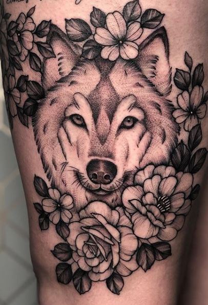 Wolf Flower Tattoo Design Wolf Tattoo for Females Wolf Tatto Inspire Uplift #69 Wolf Flower Tattoo Design Wolf Tattoo for Females Wolf Tatto Inspire Uplift