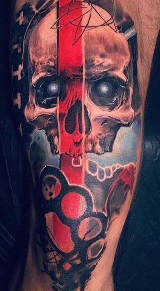 Realistic Eye with Skull Inside Mens Arm Piece