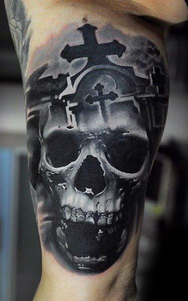 Skull Faced Grim Reaper Best Temporary Tattoos| WannaBeInk.com