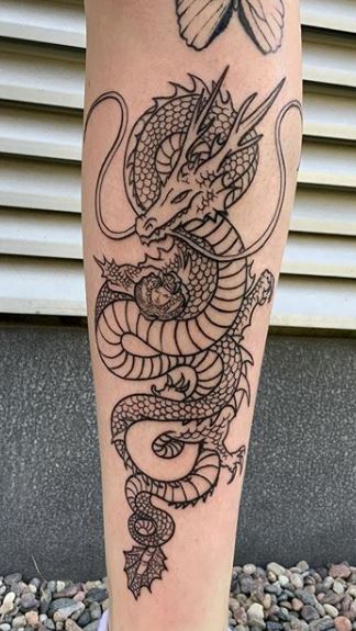 Henna Tattoo Dragon Vector Black White Stock Vector Royalty Free  1205721334  Shutterstock