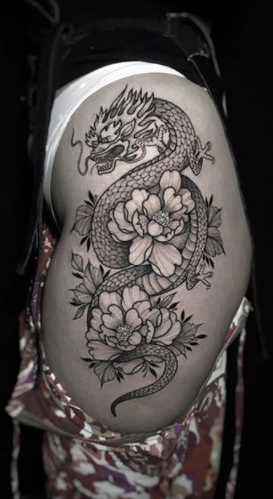30 Dragon Leg Tattoo Designs For Men  Masculine Ink Ideas