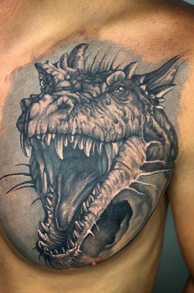 Western Dragon tattoo right upper arm