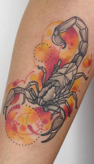 Scorpion Tattoo With Rose by sarahschortattoo  Tattoogridnet