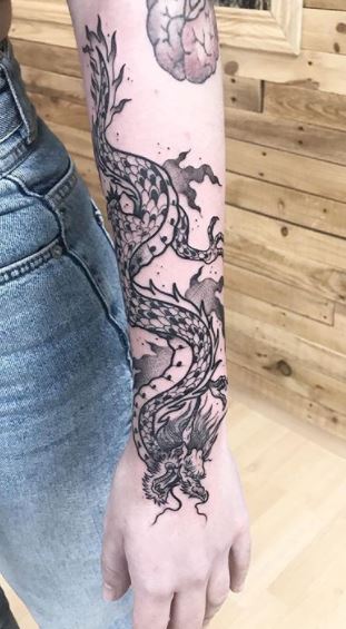 Top 57 Best Dragon Tattoos for Women  2021 Inspiration Guide  Dragon  tattoo for women Dragon tattoo wrapped around arm Dragon tattoo