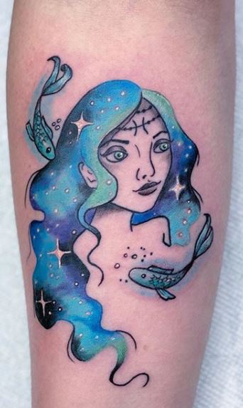 pisces mermaid tattoo ideas｜TikTok Search