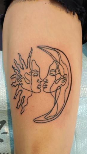 Sun Moon Tattoos What S Their Meaning Plus Photos