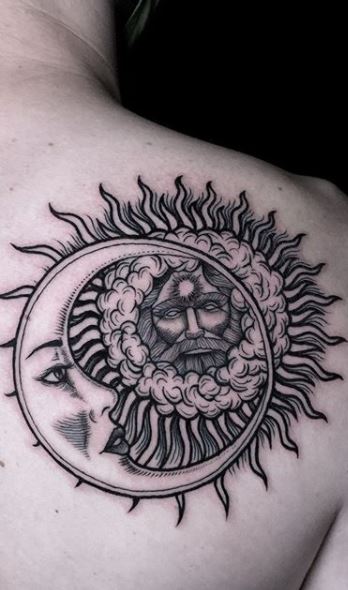 Sun  Moon Tattoo Idea