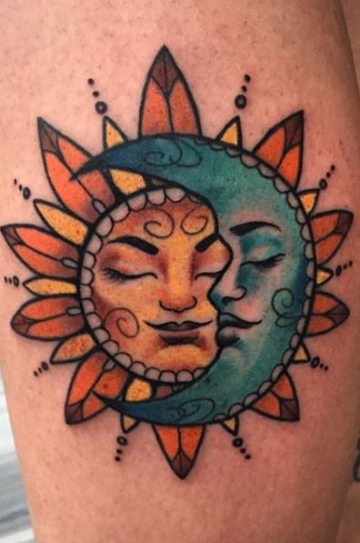 Sun & Moon Tattoos - What's their Meaning? (Plus Photos)