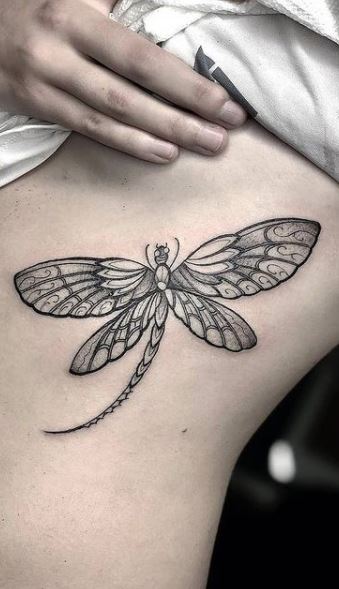 Black Ink Dragonfly