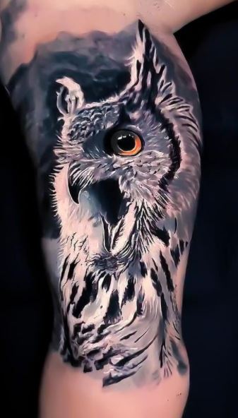 owl tattoo inner arm