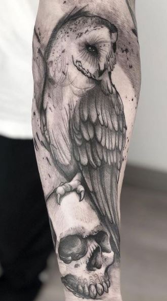 60 Barn Owl Tattoo Designs For Men  Lunar Creature Ink Ideas