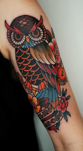 70 Traditional Owl Tattoo Designs For Men  Wise Ink Ideas