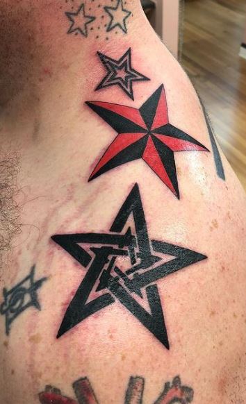 simple star tattoo designs for men