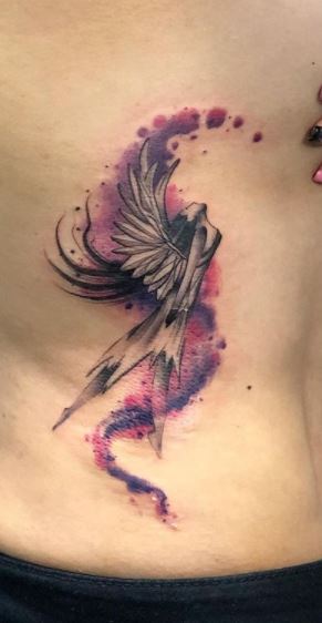 Flaming Gun Tattoo Studio - There is a little magic in the air with this  Watercolour Tinkerbell for Lianne by @julie0flaminggun 🎉🧚‍♀️🎉  #flamingguntattoo #colchestertattoo #colchestertattooshop #fgts  #essextattoo #essextattooist #londontattoo ...