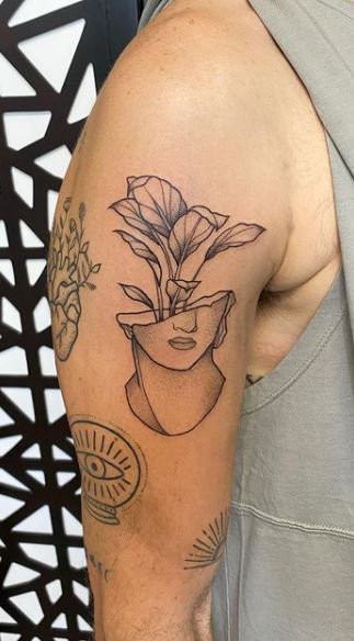 Tiny potted plant by Jake Harry Ditchfield  Tattoogridnet