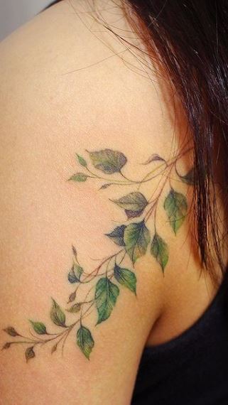 Blue Flower with Vine Tattoo by VashKranfeld on DeviantArt