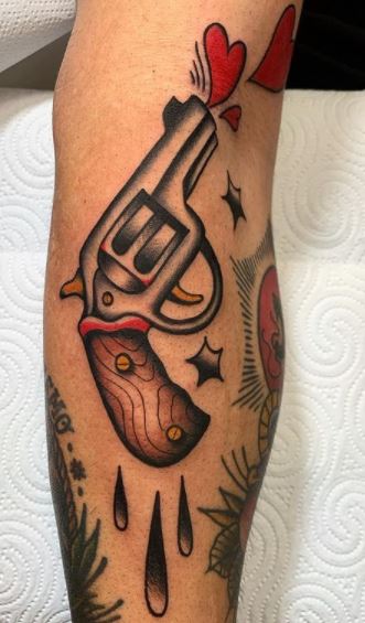 Custom Tattoo  Antalya  Neo traditional pistols sketch