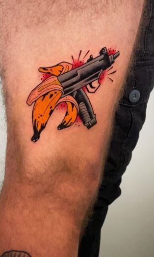 simple gun tattoos designs