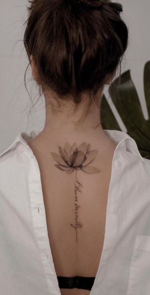 Discover 95+ about small lotus back tattoo latest .vn Discover 95+ about small lotus back tattoo latest .vn