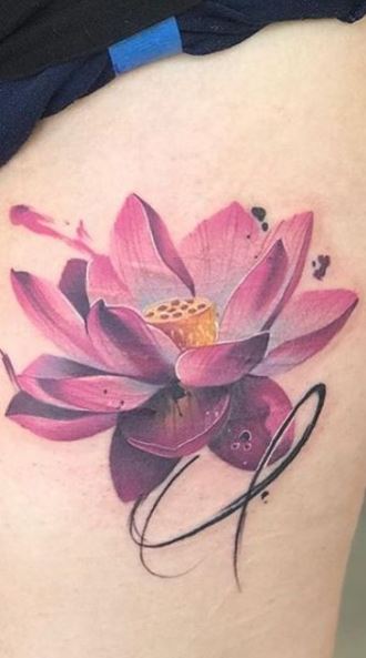 37 Trendy Lotus Flower Tattoos, Ideas, & Meanings - Tattoo Me Now