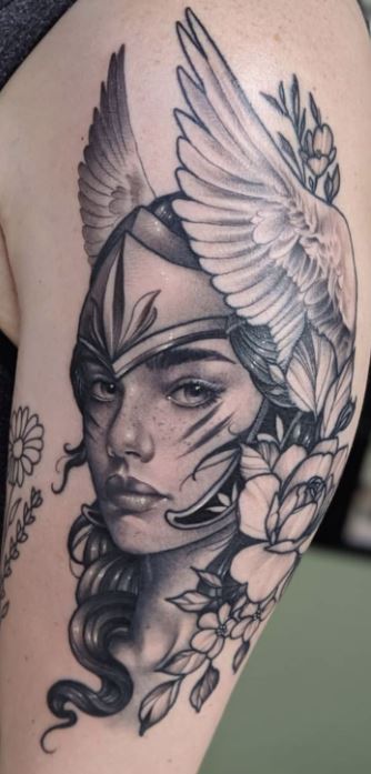 Valkyrie Tattoo By Mukesh Waghela The Best Tattoo Artist In Goa at Moksha  Tattoo Studio Goa India  Best Tattoo Studio Goa Safe Hygienic  Moksha  Tattoo