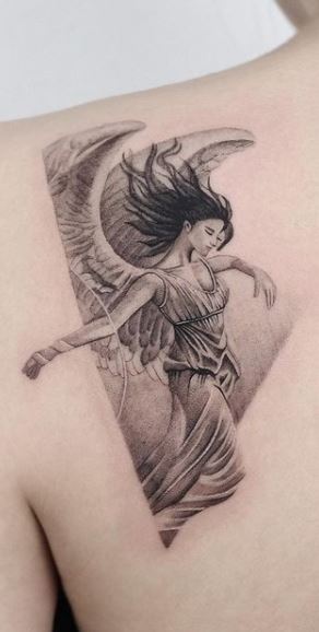 Praying Angel Tattoo Design Pretty Woman Praying Vector Illustration Stock  Vector  Illustration of hope cross 178758004