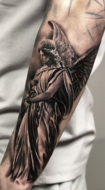 beautiful dove and stairway to heaven tattoo | Heaven tattoos, Stairway to heaven  tattoo, Half sleeve tattoos for guys