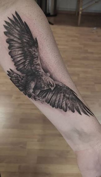 Lexica - Anastasia agapova style tattoo of an eagle, surreal, black and  white, smoky, intricate