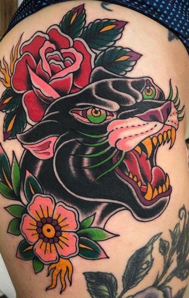 black jaguar tattoo