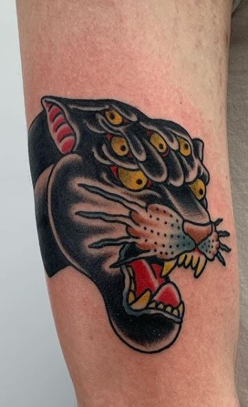 Panther Sacred Heart by Josh G at Classic Tattoo Shellharbour Australia   rtattoos