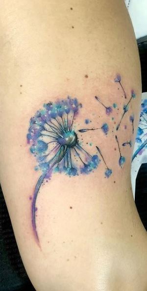 Amazoncom  SanerLian Waterproof Temporary Fake Tattoo Stickers Watercolor  Purple Dandelion Cartoon Set of 2  Beauty  Personal Care
