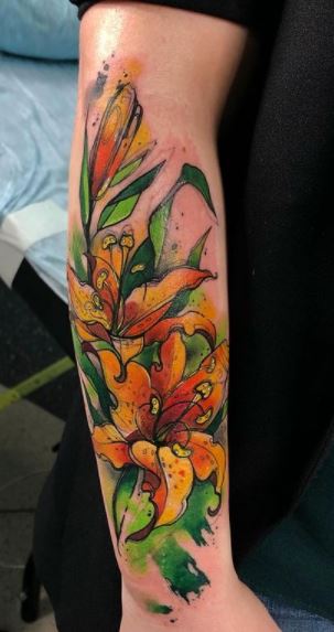 59 Beautiful Tiger Lily Tattoos Ideas