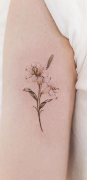 53 Lily Flower Tattoo Ideas That Are Beautiful  Meaningful  tattooglee  Lily  flower tattoos Geometric flower tattoo Flower wrist tattoos