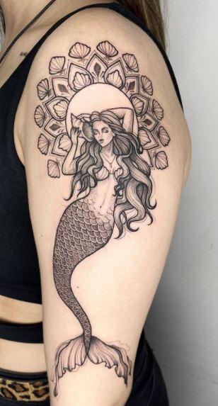 Mermaid Tattoo Flash Posters for Sale  Redbubble