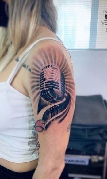 microphonemusicnotestattoo323x370  Headless Hands Custom Tattoos