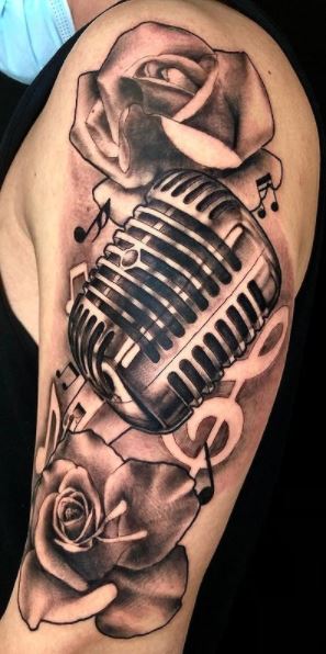 97 Microphone Tattoo Ideas That Are The Center of Attention  Tattoo Glee