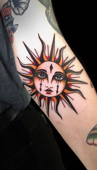 35 Realistic Sun Tattoos Ideas And Pictures
